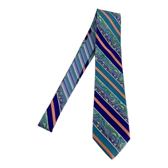 ROBERT GRAHAM XL Blue Art Print Silk Tie Made In USA 62"-3.25" EX COND - Picture 7 of 8